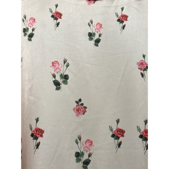 Princess Polly Satin Slip Dress Pink Floral Lace Trim Mini Spaghetti Strap Sz 10 - Picture 2 of 12